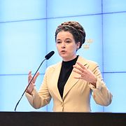 Miljöpartiets språkrör Daniel Helldén och Amanda Lind.