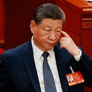 Xi Jinping under partimöte i mars 2026.
