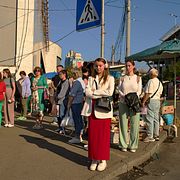 Kyivbor delat i tyst minut för att hedra stupade soldater.