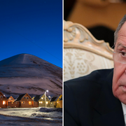 Longyearbyen på Svalbard /Rysslands utrikesminister Sergej Lavrov.