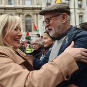 Jeremy Corbyn på en propalestinsk demonstration i London, 27 april.