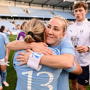 Malmö FF:s Mia Persson efter fotbollsmatchen i Damallsvenskan mellan Malmö FF och Rosengård.