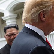 Kim Jong-Un och Donald Trump. 