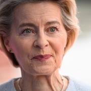 Ursula von der Leyen och Michel Barnier. Arkivbilder. 