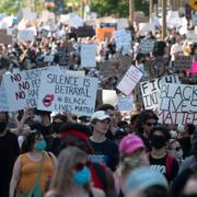 Protester i Ottawa efter George Floyds död.