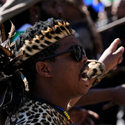 Demonstranter i Johannesburg.