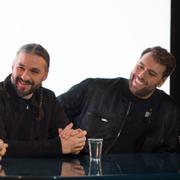 Axwell, Steve Angello och Sebastian Ingrosso på en presskonferens om återföreningen, 22 oktober.