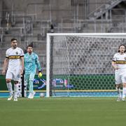 AIK-spelarna deppar efter poängtapp. 