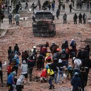 Regeringskritiska protester i utkanten av Bogota.