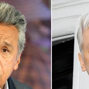 Lenín Moreno och Julian Assange.