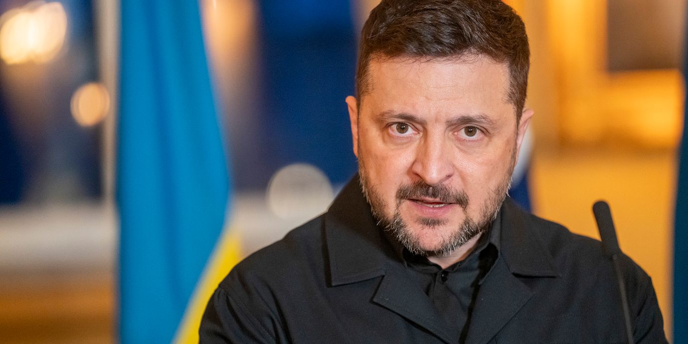 Arkivbild: Ukrainas president Volodymyr Zelenskyj i Oslo. 