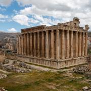 Arkivfoto: De romerska ruinerna i Baalbek, Libanon. 