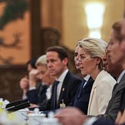Arkivbild. Europeiska kommissionens ordförande Ursula von der Leyen under toppmötet i Kina i juli förra året.