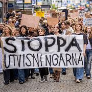 Elever i Malmö demonstrerade mot tonårsutvisningarna tidigare i år.
