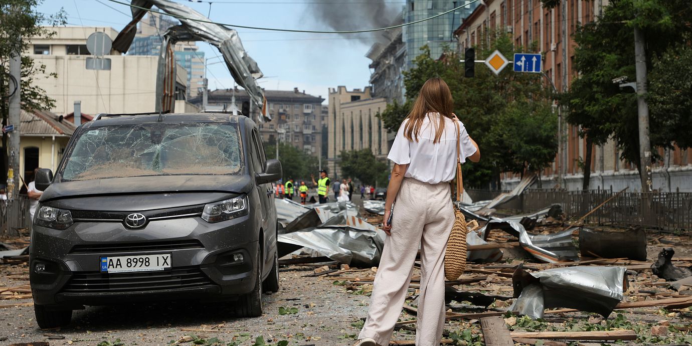 Arkivbild från Lukianivska i Kyiv juli 2024.