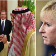 Arkivbilder. Stefan Löfven på besök i Saudiarabien. Margot Wallström.