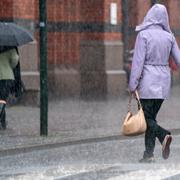 Arkivbild. Regn utanför Centralen i Malmö.