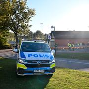 Polis på plats inför damallsvensk match mellan FC Rosengård och Kristianstad DFF.