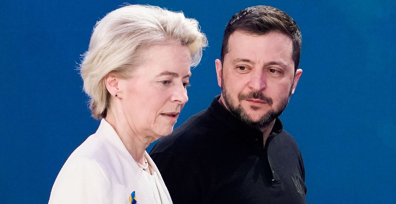 Ukrainas president Volodymyr Zelenskyj och EU-kommissionens ordförande Ursula von der Leyen.