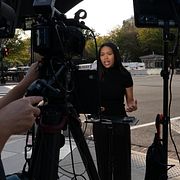 Vita huset-reportern Akayla Gardner, som arbetar för MS Now, 19 september.