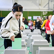 Röstning i Budapest.