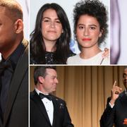 Jada Pinkett Smith och Will Smith t.v. Abbi Jacobson, Ilana Glazer och Kerry Washington längt upp t.h. Barack Obama på en tidigare korrespondentmiddag längst ner t.h.