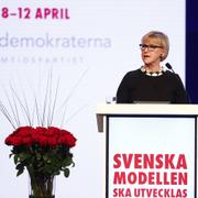 Utrikesminister Margot Wallström talar på s-kongressen i Göteborg på söndagen.