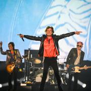 Wood, Jagger och Richards på Friends Arena 2022.