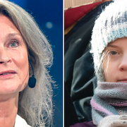 Lena Endre och Greta Thunberg 