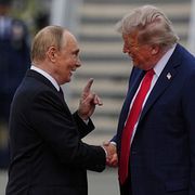 Trump och Putin under möte i augusti 2025.