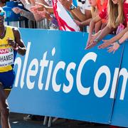 Mustafa Mohamed sprang maraton i friidrotts-EM i de central delarna i Zürich på söndagen.