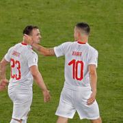 Granit Xhaka och Xherdan Shaqiri. 