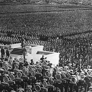 NSDAP-partimöte 1935, Tyskland, illustrationsbild.