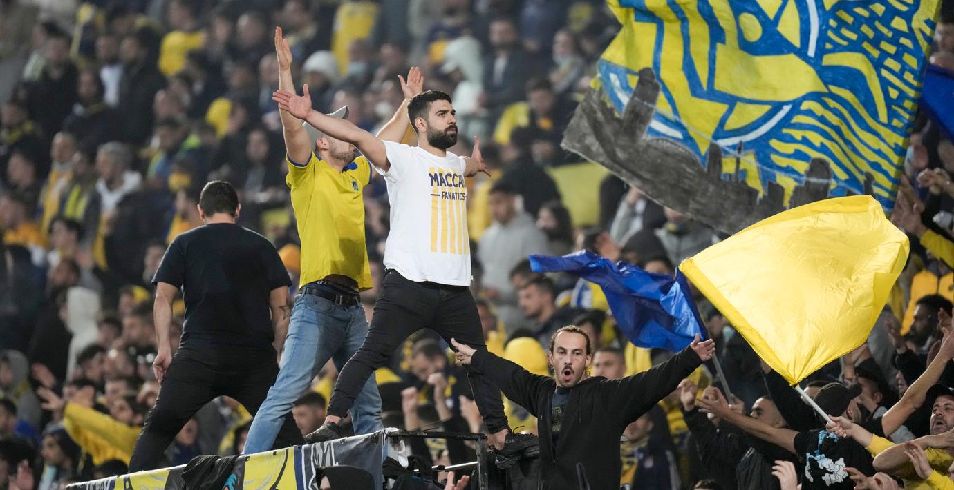 Maccabi Tel Aviv-supportrar, arkivbild. 
