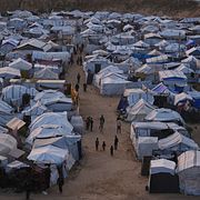 Ett läger i Khan Younis i södra Gaza.