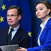 Statsminister Ulf Kristersson och energi- och näringsminister Ebba Busch.