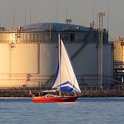 Oljeförvaring i Sankt Petersburg.