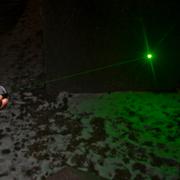 Demonstration av en laserpekare i Norge. Arkivbild.