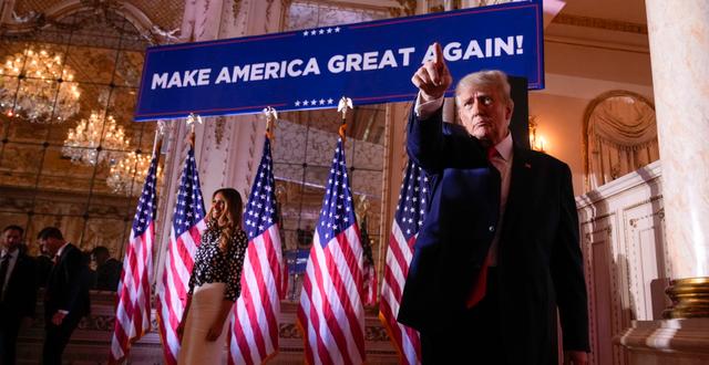 Donald och Melania Trump under ett framträdande i november. Andrew Harnik / AP
