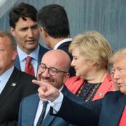 Donald Trump, Charles Michel, Erna Solberg, Justin Trudeau och Lars Lokke Rasmussen.