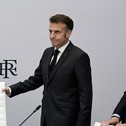 Emmanuel Macron i Elyséepalatset den 17 mars 2026.