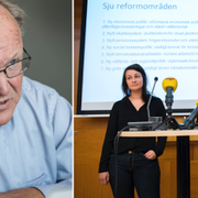 Till vänster: Göran Persson (arkivbild) Till höger: Socialdemokraternas Sara Karlsson och Daniel Suhonen, två av grundarna av föreningen Reformisterna