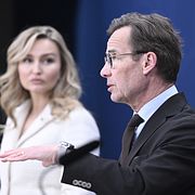 Ebba Busch (KD) och Ulf Kristersson (M).
