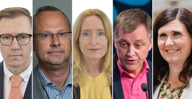 Pontus Andersson, Patrik Jönsson, Mona Olin, Jörgen Grubb,  Märta Stenevi TT/riksdagen