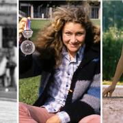 Linda Haglund vinner Junispelen i Stockholm 1978, visar upp sin silvermedalj utanför friidrottsstadion i Prag samma år, poserar under ett träningspass.