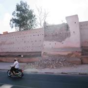 Skador i gamla staden i Marrakech.