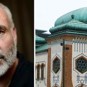 Kim Bodnia och Malmö Synagoga.