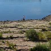 Torka i floden Elbe.