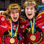 Luleås Rebecca Stenberg och Michelle Karvinen.