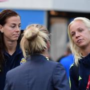 Lotta Schelin och Caroline Seger.